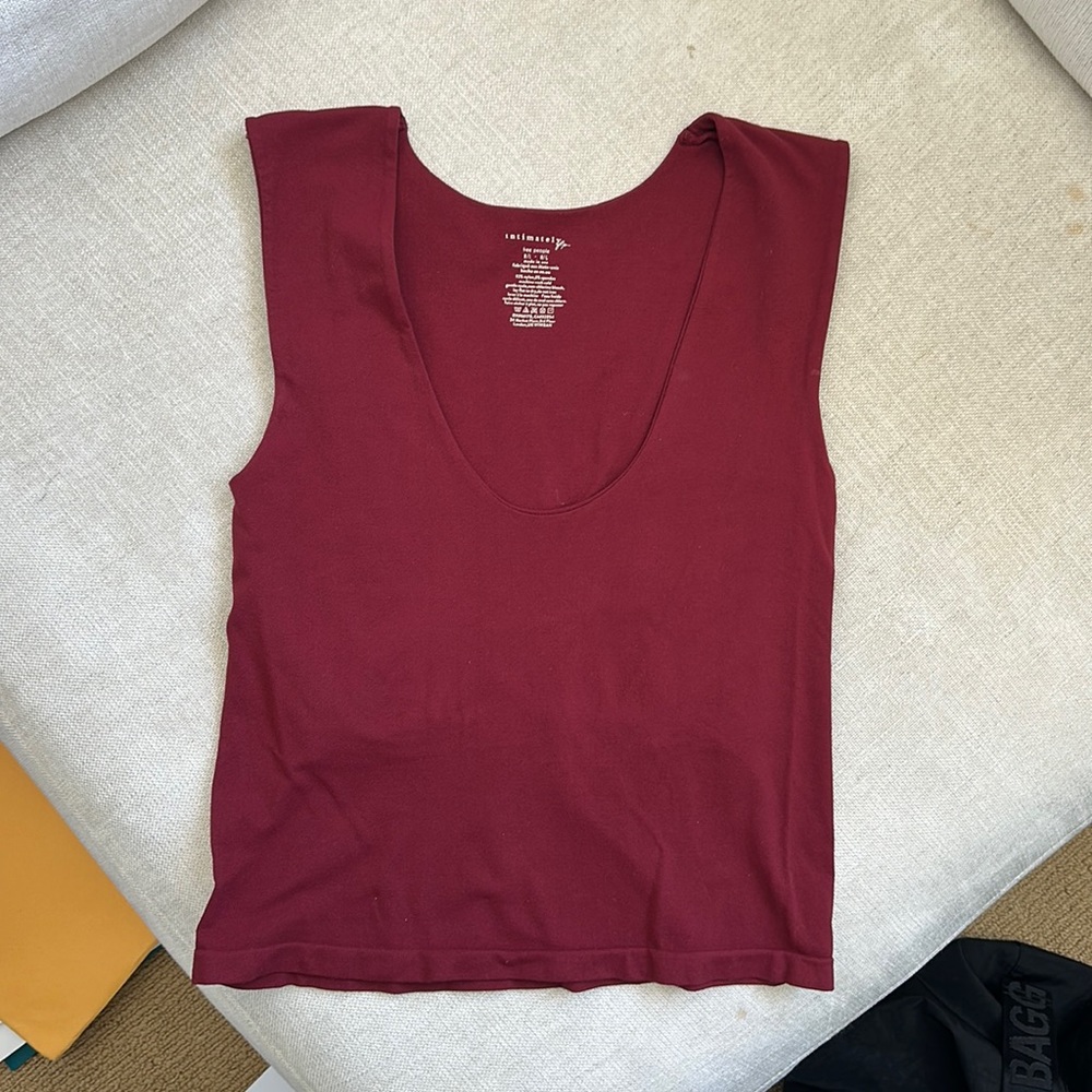 Free People Maroon Tank Top